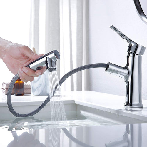 WELQUIC Rubinetto Bagno Lavabo con Doccetta Estraibile 360°, Girevole... - Ilgrandebazar