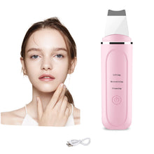 Carica l'immagine nel visualizzatore di Gallery, Dispositivo di peeling ad ultrasuoni Cantik, scrubber per la pelle, detergente per pori peeling ad ultrasuoni, detergente per la pelle agli ioni di rimozione dell'acne per la pulizia del viso（rosa）