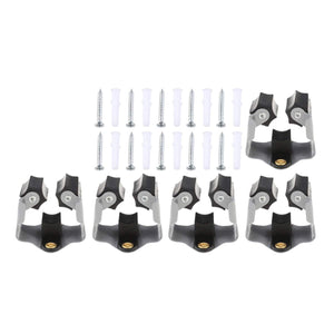 DOITOOL 5 pezzi Portascope da Muro Portascopa e Portaspazzole 5 * 5 cm, Nero - Ilgrandebazar