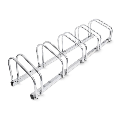 Relaxdays Parcheggio per Le Biciclette Fino a 5 Posti Bici Argento