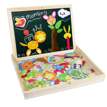 Carica l'immagine nel visualizzatore di Gallery, Puzzle Magnetico Legno Lavagna Magnetica Doppio Lato Puzzle di Legno Giochi Educativi per Bambini 3 4 5 Anni