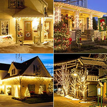 Carica l'immagine nel visualizzatore di Gallery, owwasd [2 pezzi Catena luminosa solare per esterni, 14 m, 120 LED, per esterni, resistente alle intemperie, per balcone, alberi, terrazze, matrimoni, feste, giardino (Bianco caldo)