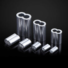 Carica l&#39;immagine nel visualizzatore di Gallery, HSEAMALL - Set di 340 manicotti per corda metallica, in 8 misure, M1.2-M6,...