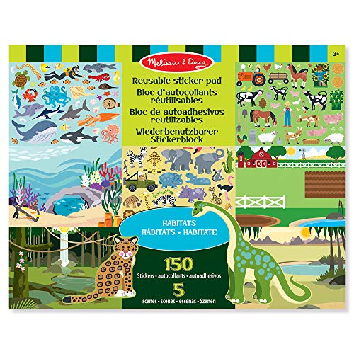 Melissa and Doug 150 Adesivi attacca e stacca - Habitat - Ilgrandebazar