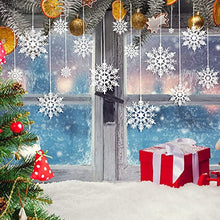 Carica l'immagine nel visualizzatore di Gallery, 51 Pezzi Fiocchi di Neve Decorativi Natale,Decorazioni Legno per Albero di Natale Ornamenti Decorativi Natale di Fiocco di Neve in Ciondoli da Appendere DIY Artigianato