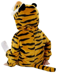 Vestito di Carnevale da Tigrotto Tuta Intera senza piedi con Cappuccio in...