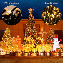 Carica l'immagine nel visualizzatore di Gallery, Catena Luminosa Esterno, Luci Natale da Esterno, Luci Albero di Natale, 98ft 300 LED 8 Modalità Luce Led da Stringa per Giardino Decorazioni, Camera, Matrimonio, Balcone, Interno (Bianco Caldo)