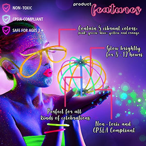 543 Pack - 250 Glow Sticks, Bastoncini Luminosi Fluorescenti, 293 viola - Ilgrandebazar