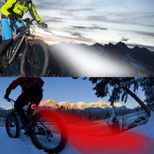 Carica l&#39;immagine nel visualizzatore di Gallery, AMANKA Luci per Bicicletta, Set Luce Bici LED Light con 5V/2A Caricabatterie, 400LM, Luci Bici LED di Avvertimento Set Fari Posteriori Combinazioni