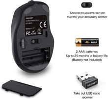 Carica l'immagine nel visualizzatore di Gallery, TECKNET PRO Mouse Senza Fili, 2600DPI, Durata delle batterie di 24 Mesi, 2.4G