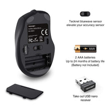 Carica l&#39;immagine nel visualizzatore di Gallery, TECKNET PRO Mouse Senza Fili, 2600DPI, Durata delle batterie di 24 Grigio - Ilgrandebazar