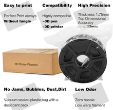 Carica l'immagine nel visualizzatore di Gallery, SUNLU 3D Printer Filament ABS, 1.75mm ABS 3D Printer Filament, 3D Printing Filament ABS for 3D Printer, 1kg, Black