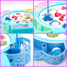 Carica l'immagine nel visualizzatore di Gallery, HCHENG Pesca Pesciolini Gioco della Pesca Giocattolo Musicale Pinguino Giochi con 15 Pezzi per Bambini Bambina 3 4 5 6 Anni, Colore Casuale