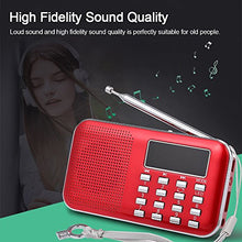 Carica l&#39;immagine nel visualizzatore di Gallery, docooler Mini FM Portatile Radio Altoparlanti con Display LCD Supporto Rosso