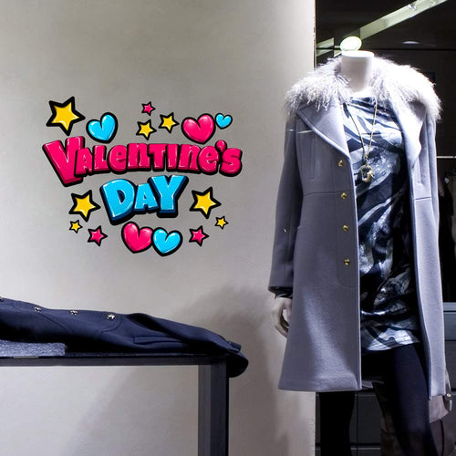 kina CRSV0013 Vetrofania San Valentino 100% Riutilizzabile Decorazioni per... - Ilgrandebazar