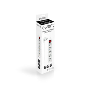 Ewent EW3916 Multipresa, Ciabatta Elettrica, 5 5 prese Schuko, Bianco - Ilgrandebazar