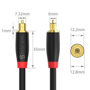 Syncwire Cavo Ottico Audio Digitale 1.8M Toslink Platinum 1.8m
