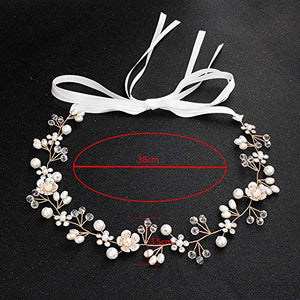 INTVN Copricapo da sposa Fiori Perle Strass Fascia per Capelli Accessori per... - Ilgrandebazar