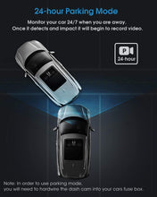 Carica l&#39;immagine nel visualizzatore di Gallery, Abask Dash Cam Doppia Telecamera per Auto, Dash Cam con Cabina Cam FHD 1080P Visione Notturna, Grandangolare di 310°, G-Sensor, Registrazione in Loop, Monitor di Parcheggio, Scheda SD da 32 GB inclusa
