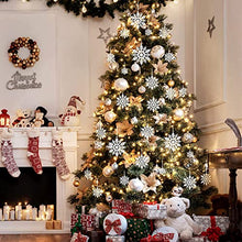 Carica l'immagine nel visualizzatore di Gallery, 51 Pezzi Fiocchi di Neve Decorativi Natale,Decorazioni Legno per Albero di Natale Ornamenti Decorativi Natale di Fiocco di Neve in Ciondoli da Appendere DIY Artigianato