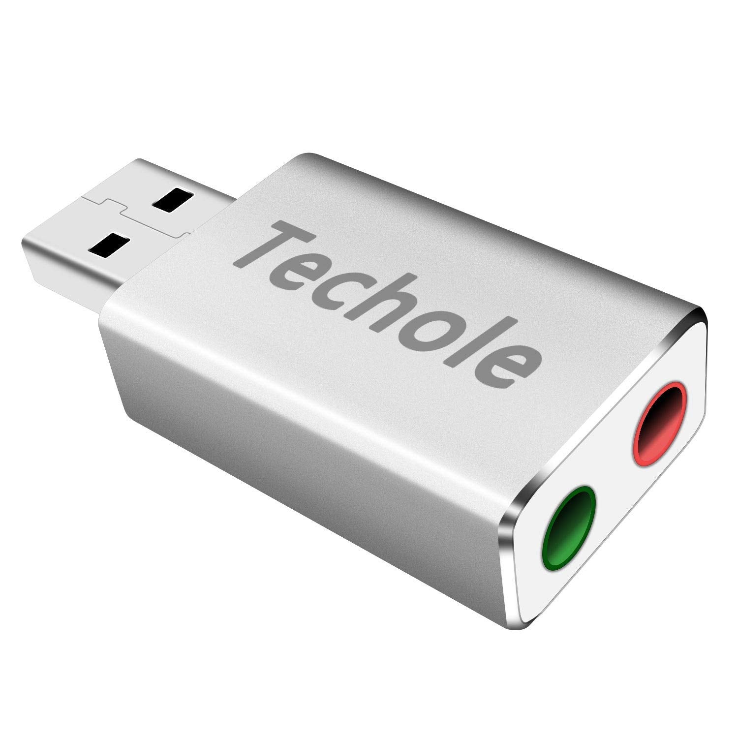 Scheda Audio USB Esterna, Techole Alluminio Adattatore da a Argento –