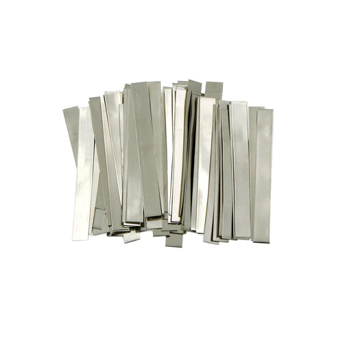 Puro nickel strip- 0.15 x 6 x 50 mm, 50 count 99.6% 0.15x6x50mm,50pcs, Silver