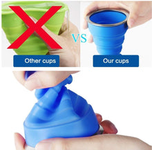 Carica l&#39;immagine nel visualizzatore di Gallery, FUNNY HOUSE Tazza da Viaggio Pieghevole, Portabile a Livello Alimentare Blu - Ilgrandebazar