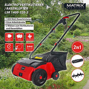 Matrix 310400065 Scarificatore arieggiatore per Prato, 1400 Watt, Larghezza... - Ilgrandebazar