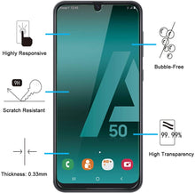 Carica l&#39;immagine nel visualizzatore di Gallery, NEW&#39;C 2 Pezzi, Vetro Temperato per Samsung Galaxy A50 (SM-A505F), Pellicola Prottetiva Anti Graffio, Anti-Impronte, Senza Bolle, Durezza 9H, 0,33mm Ultra Trasparente, Ultra Resistente