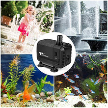 Carica l&#39;immagine nel visualizzatore di Gallery, Amzdeal Mini Pompa Acqua Sommergibile Ultra-Silenzioso 15W 1500L/H - Ilgrandebazar
