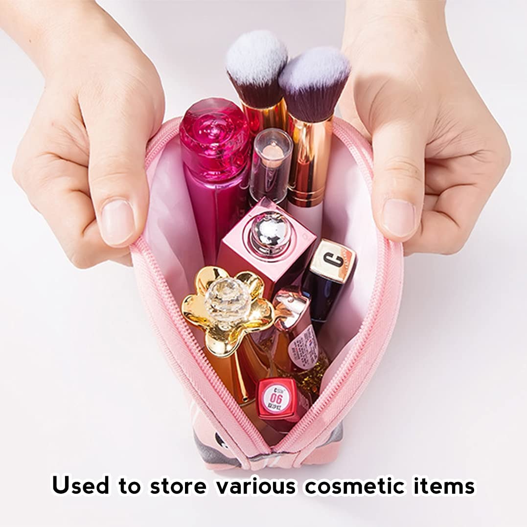 Pochette Donna Elegante Beauty Case Morbidi Con Fiori Set