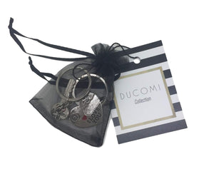 Ducomi® I love you - Coppia di Portachiavi Complementari Amore - 1 Argento - Ilgrandebazar