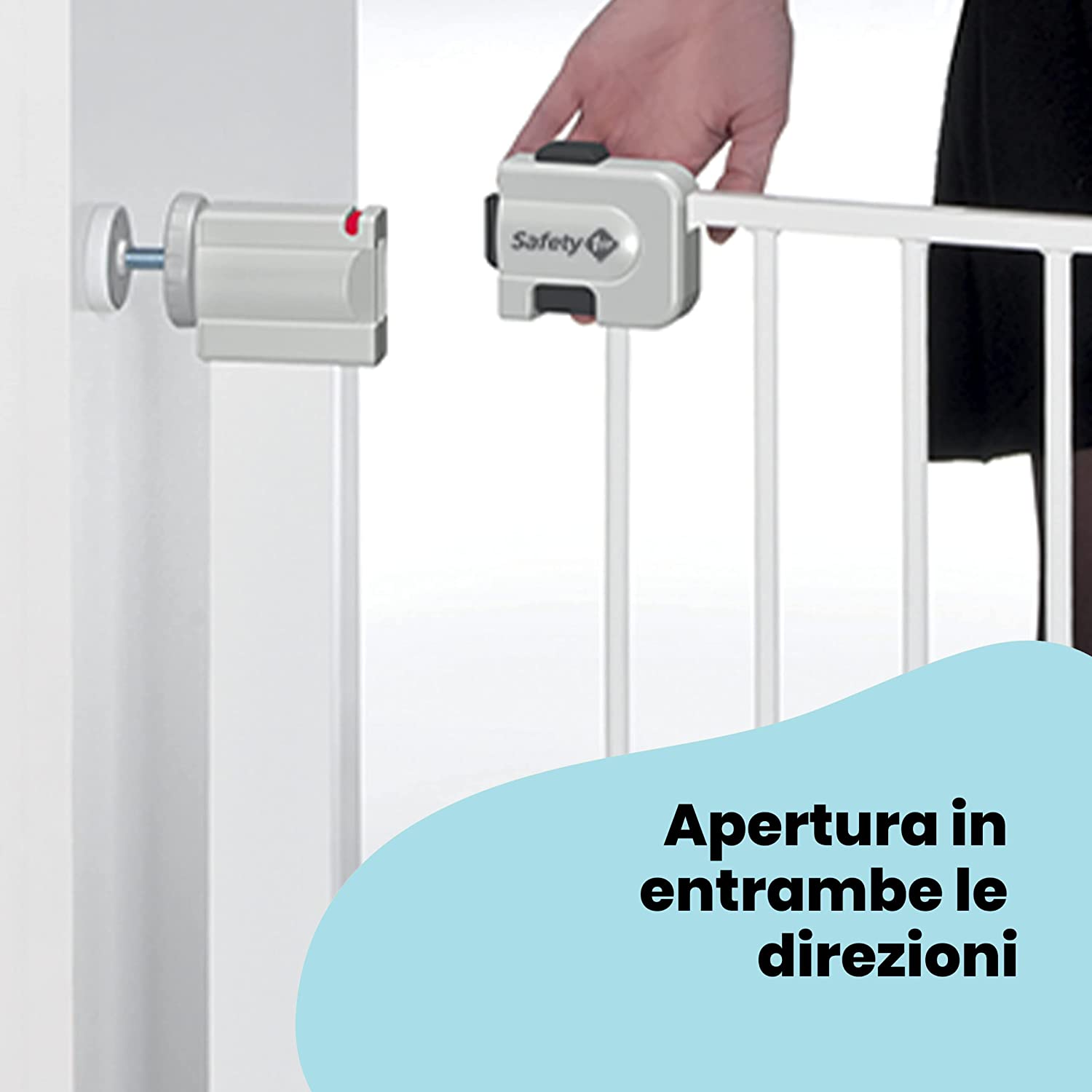 Cancelletto Di Sicurezza Safety 1st - Estensibile 73-108cm | Per Scale E Porte, Senza Viti, Blu - Foto 3