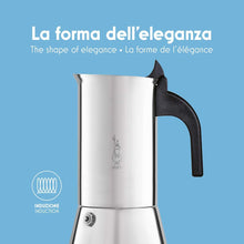 Carica l&#39;immagine nel visualizzatore di Gallery, Bialetti Venus Caffettiera in Acciaio Inox, Adatta all&#39;Induzione, 4 Cups, Inossidabile, Argento