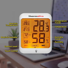 Carica l&#39;immagine nel visualizzatore di Gallery, ThermoPro TP53 Termometro Igrometro Interno Misuratore di Small, White - Ilgrandebazar