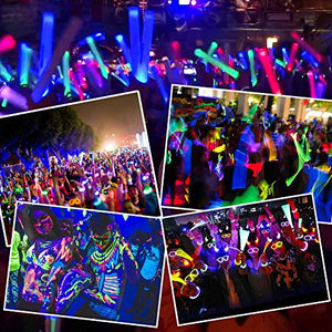 AYAOQIANG 200 Barre Luminose per Party,Braccialetti Fluorescenti Luminosi... - Ilgrandebazar