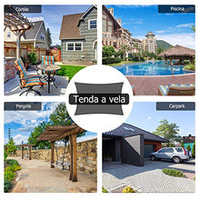 Carica l&#39;immagine nel visualizzatore di Gallery, TOPLUS Tenda a Vela Parasole Rettangolare 2 x 3 Metri Protezione Raggi media