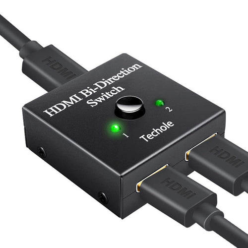 HDMI Switch, Techole Switch Bidirezionale 2 Ingressi 1 Uscita Nero - Ilgrandebazar