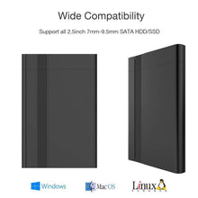 Carica l'immagine nel visualizzatore di Gallery, GeekerChip 2.5 inch USB 3.0 HDD SSD Case Esterno per Disco Rigido 7-9.5mm...