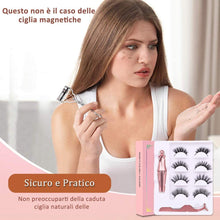 Carica l'immagine nel visualizzatore di Gallery, Ciglia Magnetiche, 2020 Escalation Ciglia Finte Magnetiche e Set Di Eyeliner Contengono 4 Paia Riutilizzabili Ciglia Finte Naturali 3D, Nessuna Colla