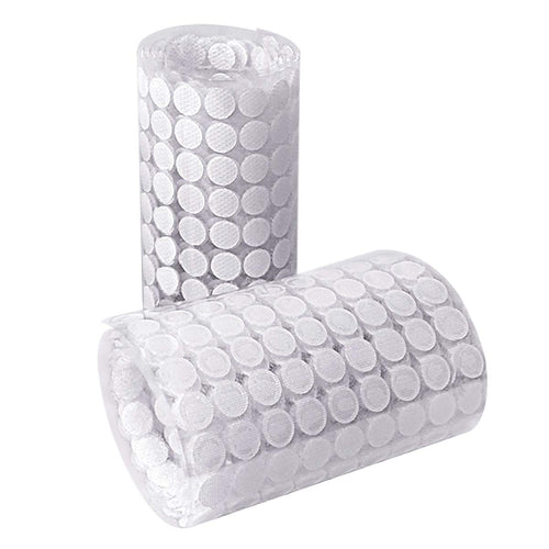 HAUSPROFI 1008 Pezzi 10mm con Velcro Autoadesivo, 504 10 mm, 10 Mm Bianco - Ilgrandebazar