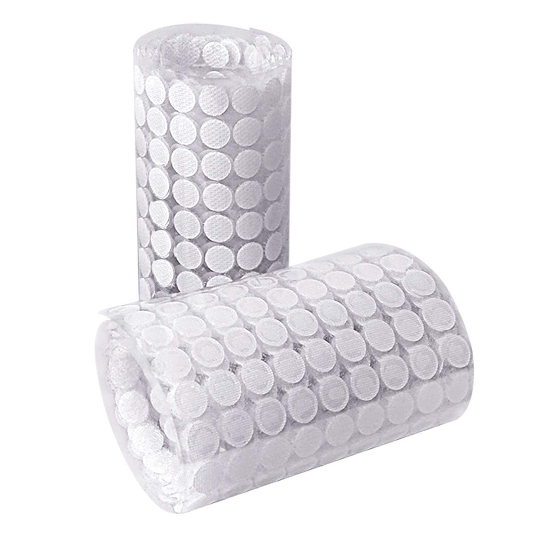 HAUSPROFI 1008 Pezzi 10mm con Velcro Autoadesivo, 504 10 mm, 10 Mm Bianco - Ilgrandebazar