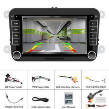 Carica l&#39;immagine nel visualizzatore di Gallery, Autoradio per VW CAMECHO Touch Screen capacitivo da 7 215 x 133 x 48 mm, noir - Ilgrandebazar