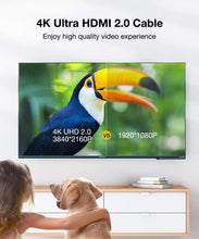Carica l'immagine nel visualizzatore di Gallery, Cavo HDMI 4k Ultra HD [2m],Cavi HDMI 2.0 alta velocità Supporta Ethernet 3D,4K e ritorno audio-2160p Full HD 1080p 3D,Blu-Ray,Xbox 360 TV, Playstation PS3,PS4, HDTV,Arco,HDCP 2.2,HDR