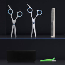 Carica l'immagine nel visualizzatore di Gallery, Sooair - Set di 2 forbici professionali da parrucchiere, per parrucchiere, parrucchiere, forbici e forbici piatte, per uomo e donna