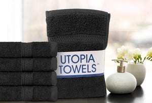 Utopia Towels - Set di Asciugamani Mani (4 Pezzi, 41x 71 41 x 71 cm, Grigio - Ilgrandebazar