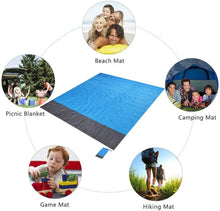 Carica l&#39;immagine nel visualizzatore di Gallery, YZCX Coperta da Picnic Spiaggia Extra Grande 210x200cm Impermeabile Durevole Portatile Leggero Tappeto per PIC-nic, Spiaggia, Escursionismo, Campeggio, Parcheggio, Viaggi ECC (210x200 CM)