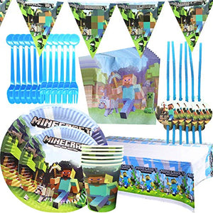 BESLIME Tema Miniera Forniture per Feste di Gioco Bambini Compleanno Piatti...