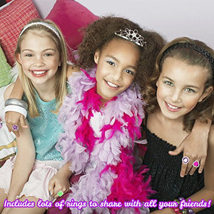 THE TWIDDLERS 100 Anelli Bambina Giocattolo Colorati con Gemme di Strass in... - Ilgrandebazar