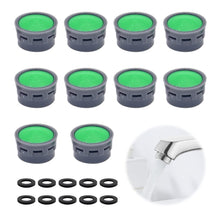 Carica l'immagine nel visualizzatore di Gallery, Confezione da 10 aeratori per rubinetti con guarnizione da 10 pezzi, limitatore rubinetto, accessori da bagno, inserti filtranti, pezzi di ricambio per rubinetto, adatto per bagno, cucina
